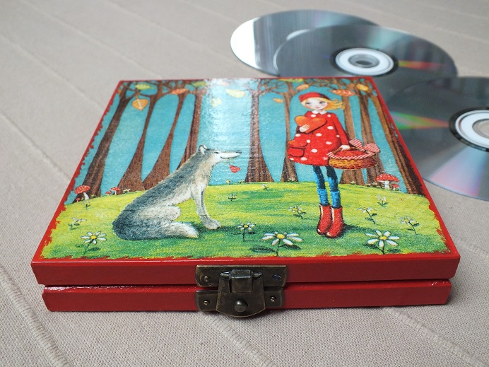 pudełko na CD czerwony kapturek 1